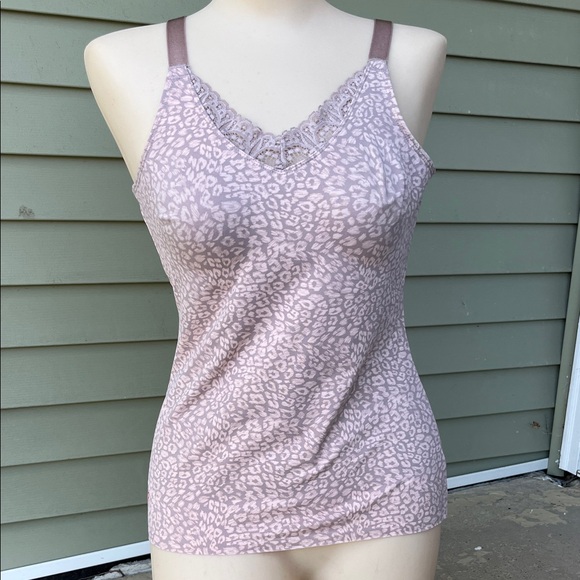 Like new Leopard Print Lace Trim shape-wear Tank Top - Picture 1 of 13